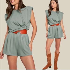 DAVI & DANI Black Women's Shorts and Top